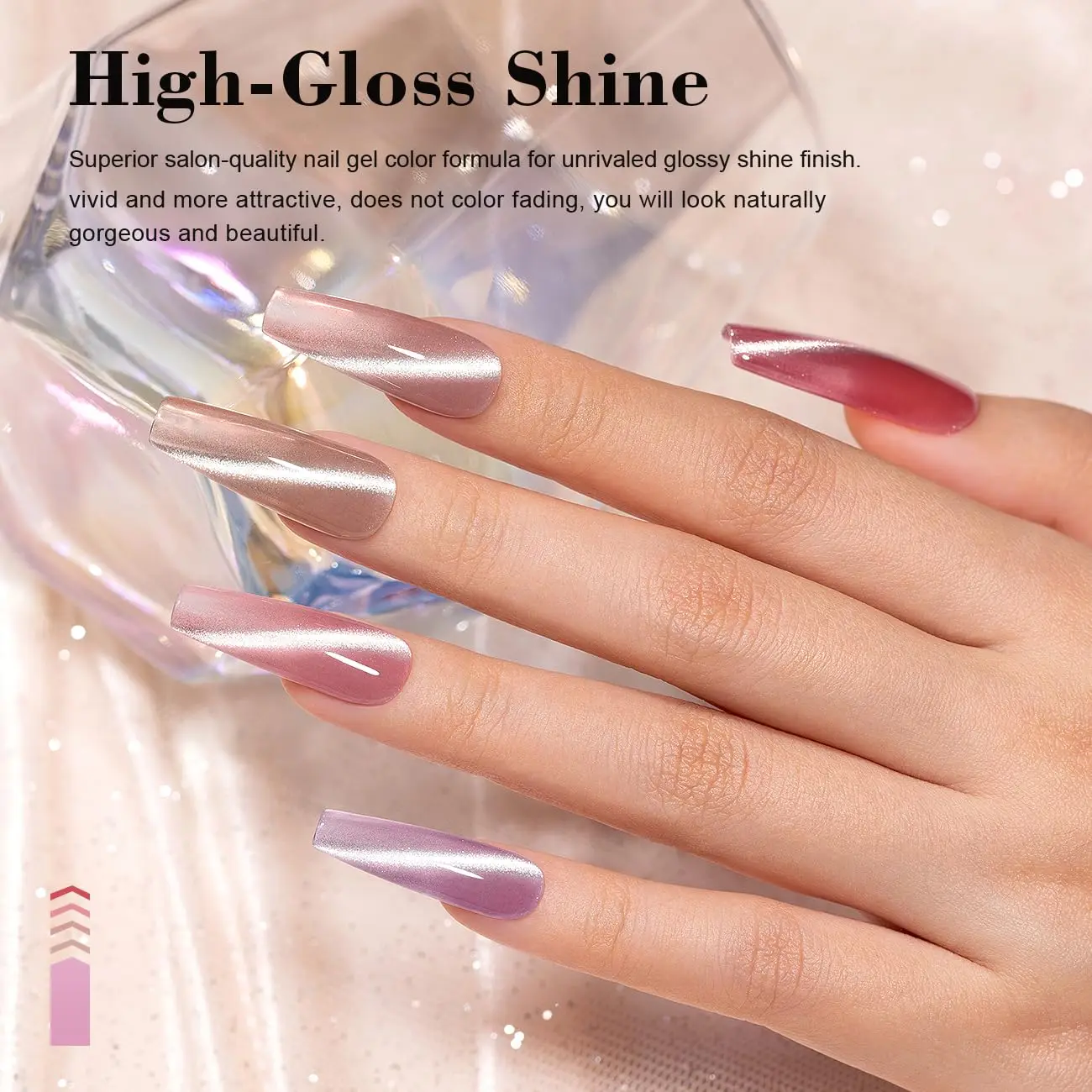 6pcs 7.5ml New Popular Reflective Cat's Eye Magnetic Nail Gel Semi Permanent Nail Art Soaking LED Nail Salon DIY Nail Salon Gel thumbnail 5
