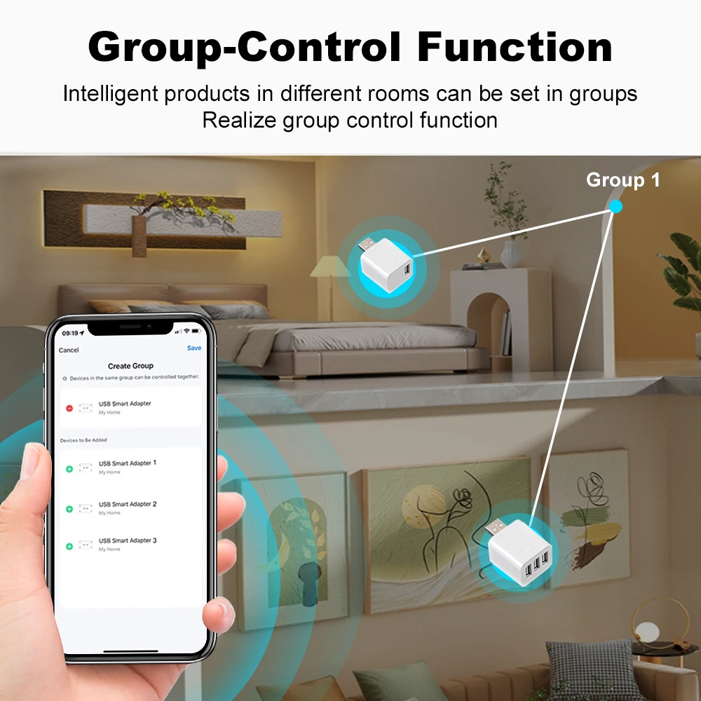 Tuya Smart WiFi Zigbee 1/2/3 Gang Mini USB Power Adaptor Charging Plug Smart Life APP Timing Voice Control Via for Alexa Google thumbnail 4