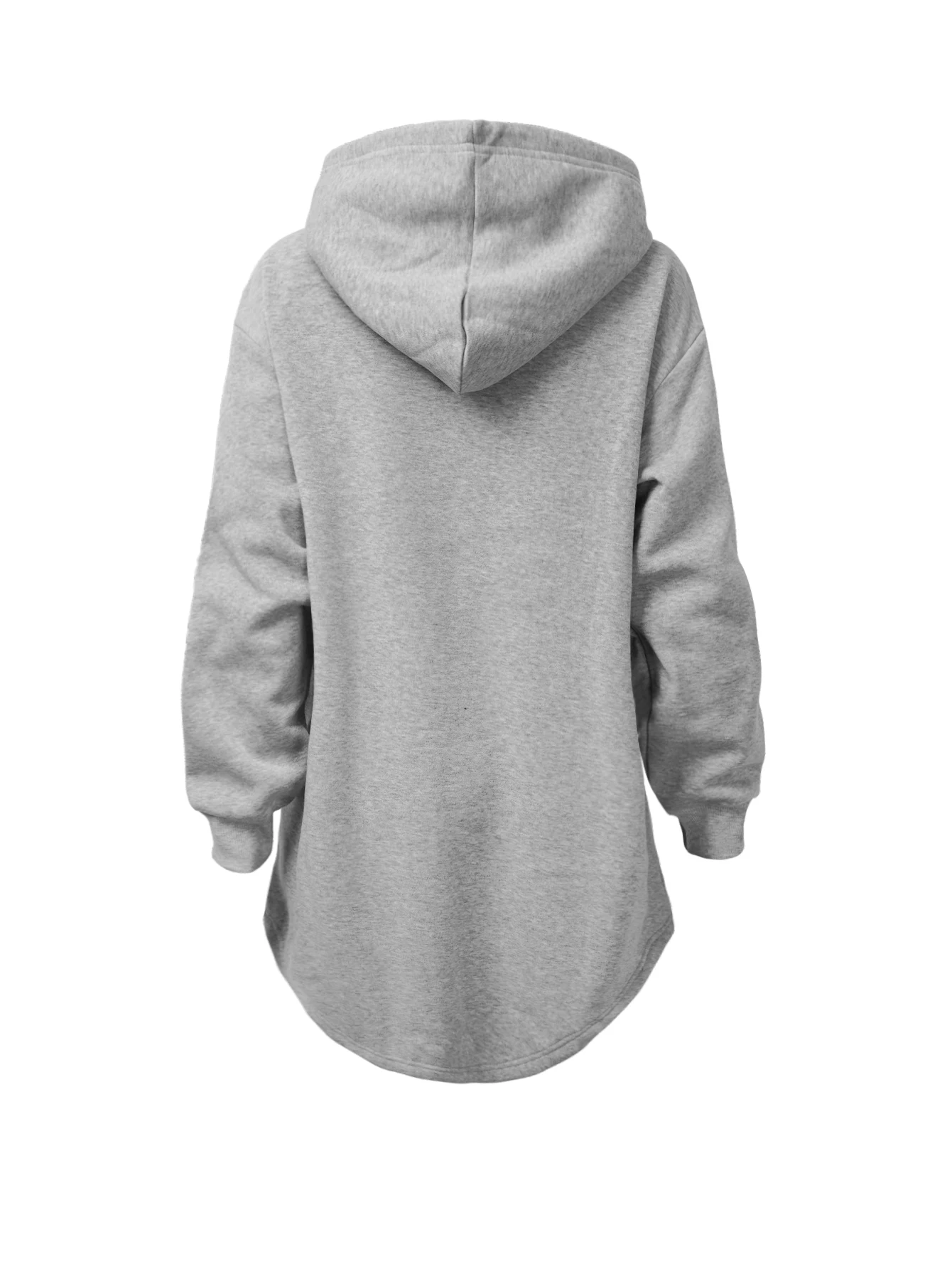 Design Sensation Niche Streetwear American Loose Hoodie Women's European Fashion Autumn Winter Long Sleeve Mid-Length Sweatshirt thumbnail 2