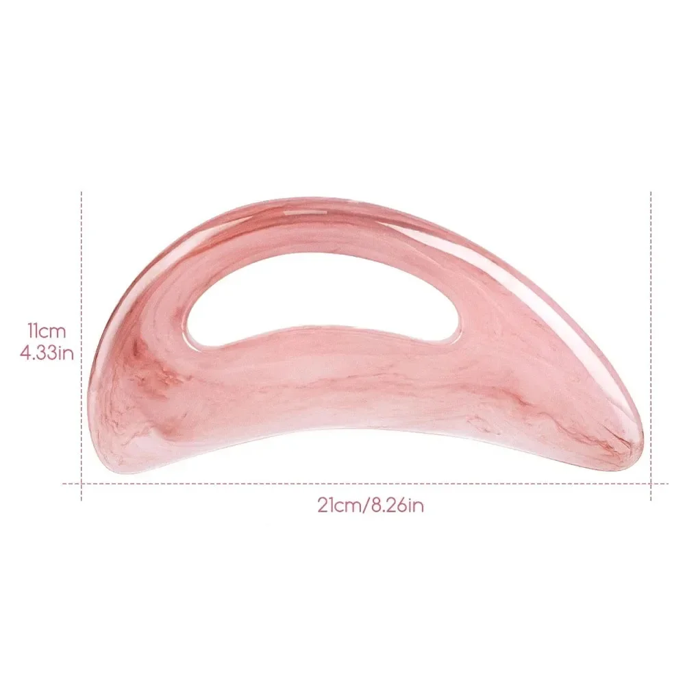 Scienlodic Gua Sha Massage Tool with Handle (Resin) Larger Guasha Scraping Tool for Back Neck Face Leg Massage, Lymphatic thumbnail 2