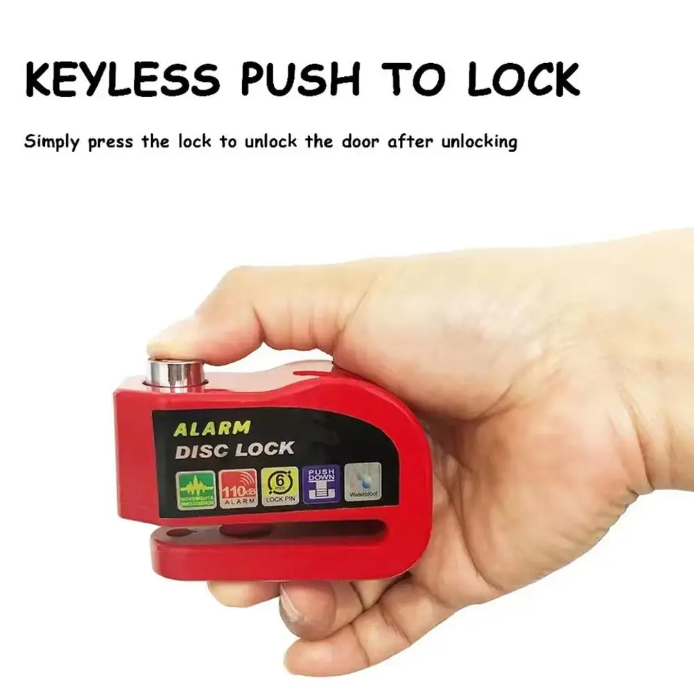 Motorcycle Anti-theft Lock Police Disc Brake Lock Safety Motorcycle Wheel Disc Padlock Waterproof Bicycle Anti-theft thumbnail 6