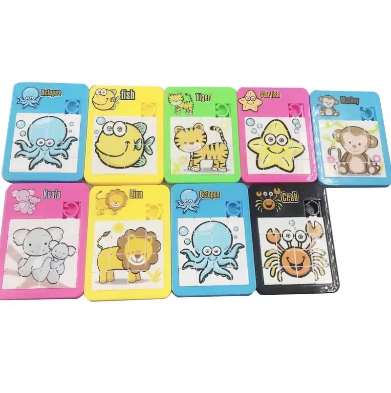 Novelty 16 Grid Maze Puzzle Toy Cartoon Animal Sliding Puzzle Mini Game Competitive Gift Interesting Smart Puzzle Random Style thumbnail 5