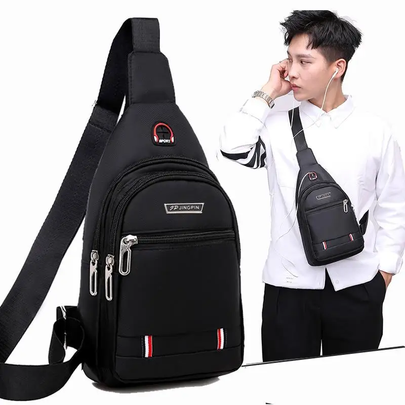 Men's Crossbody Bag Oxford Cloth Sports Leisure Backpack Waterproof Portable Travel Single Shoulder Bag Urban Minimalist Style thumbnail 2