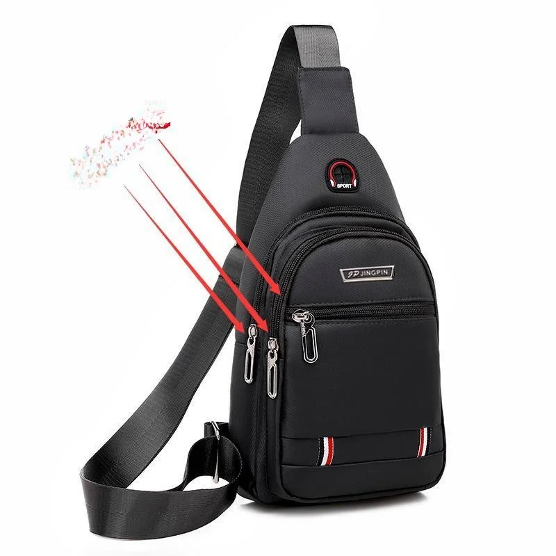 Men's Crossbody Bag Oxford Cloth Sports Leisure Backpack Waterproof Portable Travel Single Shoulder Bag Urban Minimalist Style thumbnail 5