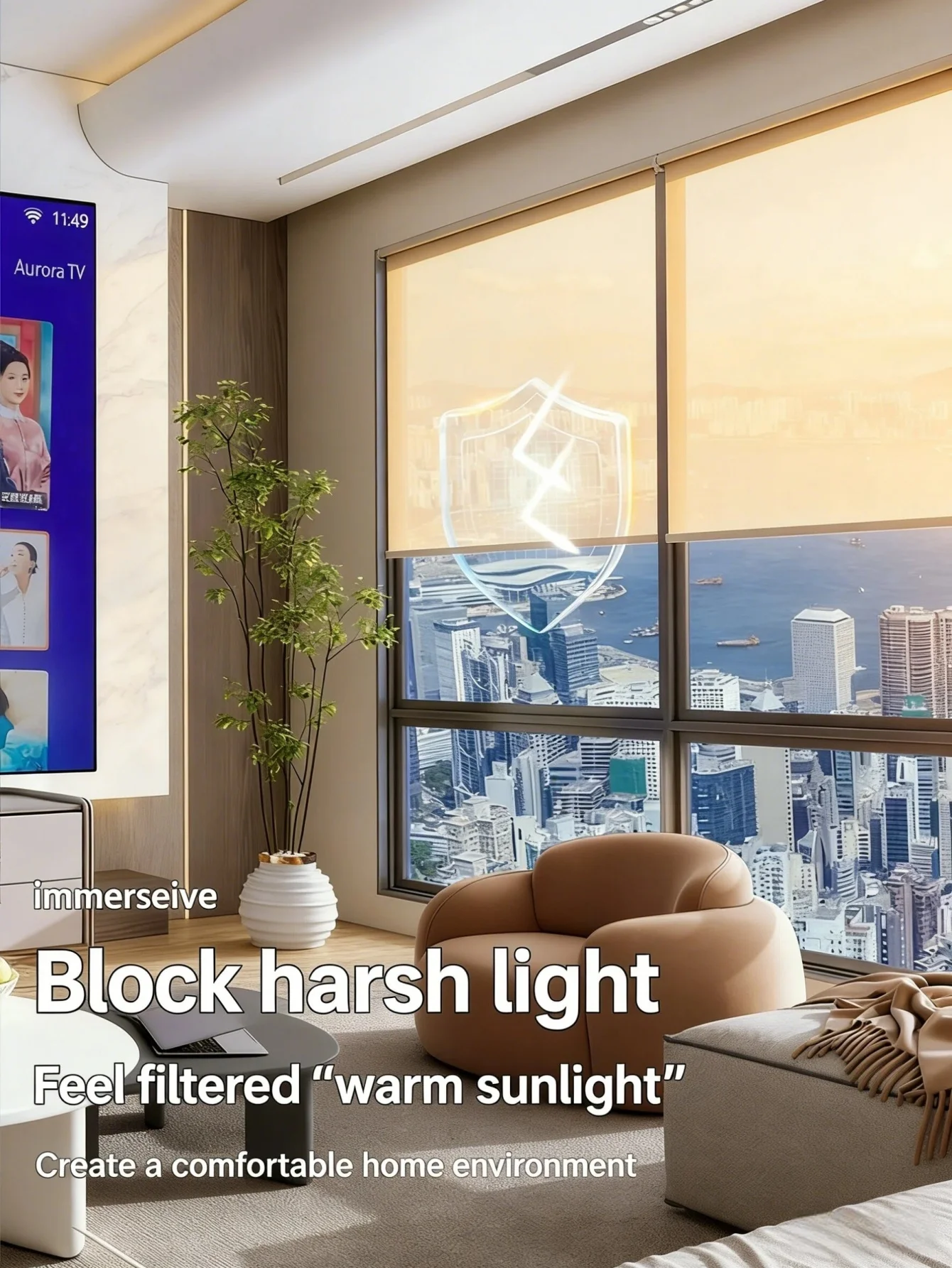 Window Sun Heat Blocking Film UV Protection Anti Glare Thermal Insulation for Home Balcony Glass Door Sunlight Control thumbnail 6