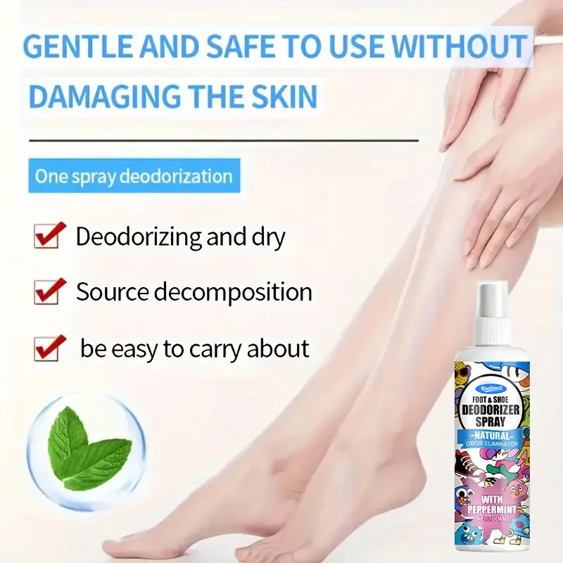 Spray Bottle Foot Deodorizer-Fast-Acting,Long-Lasting Odor Eliminator Spray for Shoes,Sneakers,Boots,Feet Socks,Based Technology thumbnail 5