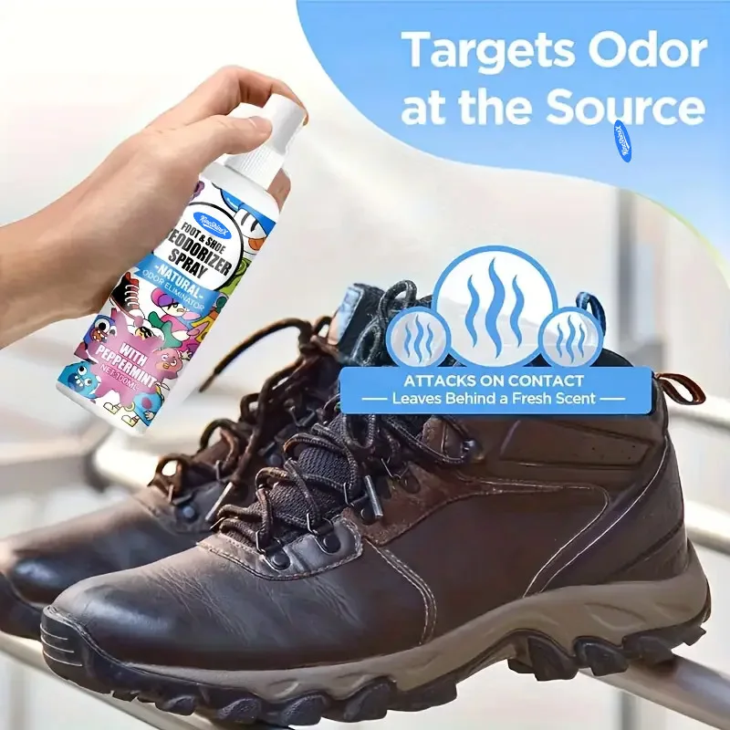 Spray Bottle Foot Deodorizer-Fast-Acting,Long-Lasting Odor Eliminator Spray for Shoes,Sneakers,Boots,Feet Socks,Based Technology thumbnail 4
