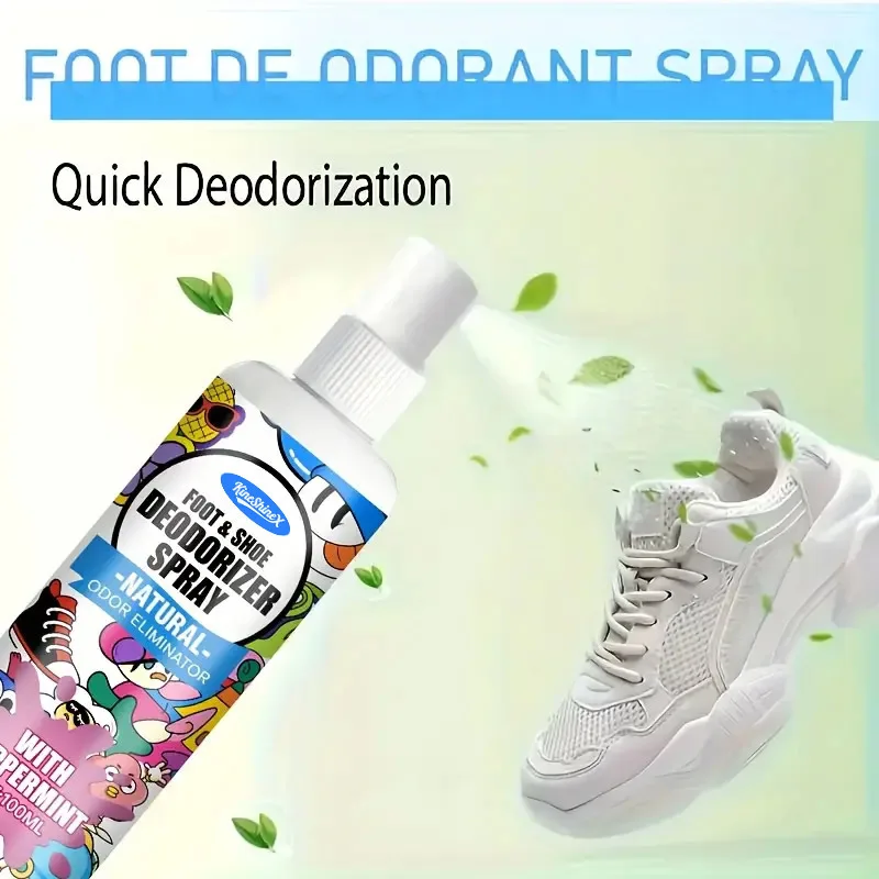 Spray Bottle Foot Deodorizer-Fast-Acting,Long-Lasting Odor Eliminator Spray for Shoes,Sneakers,Boots,Feet Socks,Based Technology thumbnail 2