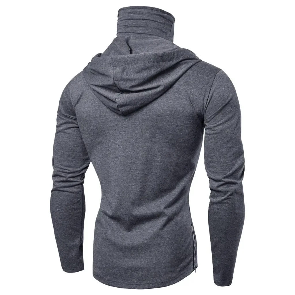 2026 Men's Spring Autumn Gym Thin Hoodie with Mask Casual Splice Large Mask Hooded Sweatshirt for Cycling motorcycle And Fitness thumbnail 4