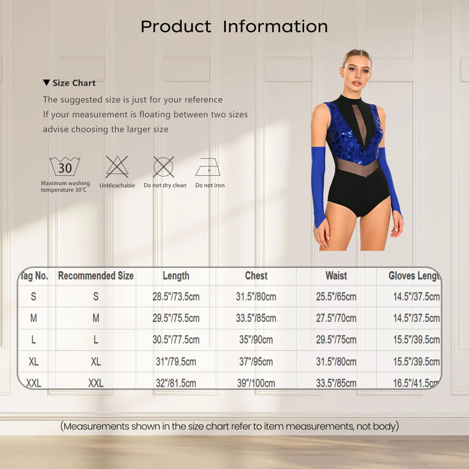 Womens Shiny Sequin Leotard Gymnastics Jazz Latin Dance Performance Costume Sheer Mesh Sparkling Sequins Bodysuit with Gloves thumbnail 6