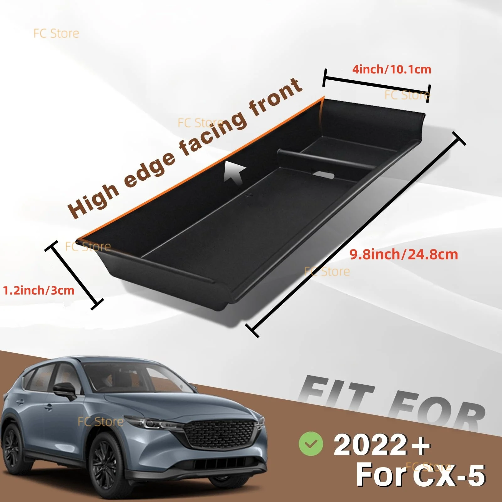 For Mazda For CX5 For CX-5 2022-2025 Center Console Front Organizer Tray Storage Coin Holder Gear Shifter Front Storage Inserts thumbnail 6