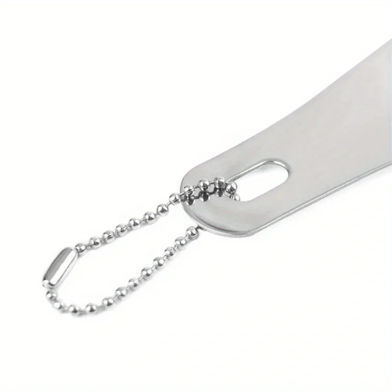 1pc stainless steel metal shoehorn, portable shoehorn, shoe wearing aid, essential for home travel thumbnail 4