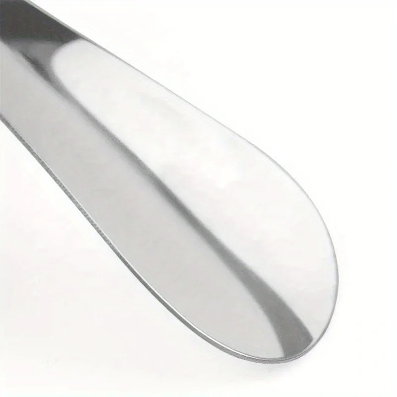 1pc stainless steel metal shoehorn, portable shoehorn, shoe wearing aid, essential for home travel thumbnail 6