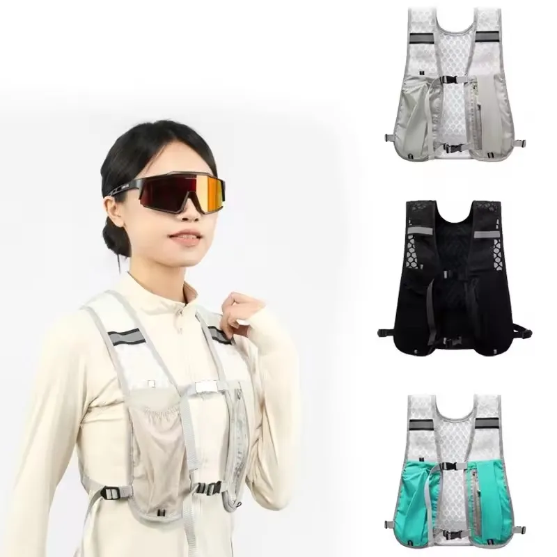 Factory sales Running Hydration Vest Backpack for Hiking Cycling Marathon Lightweight Water Chest Pack With Phone Storage Pocket thumbnail 2