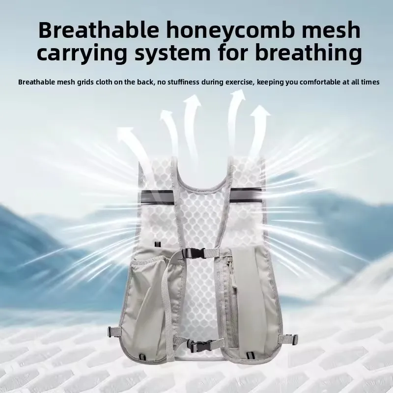 Factory sales Running Hydration Vest Backpack for Hiking Cycling Marathon Lightweight Water Chest Pack With Phone Storage Pocket thumbnail 5