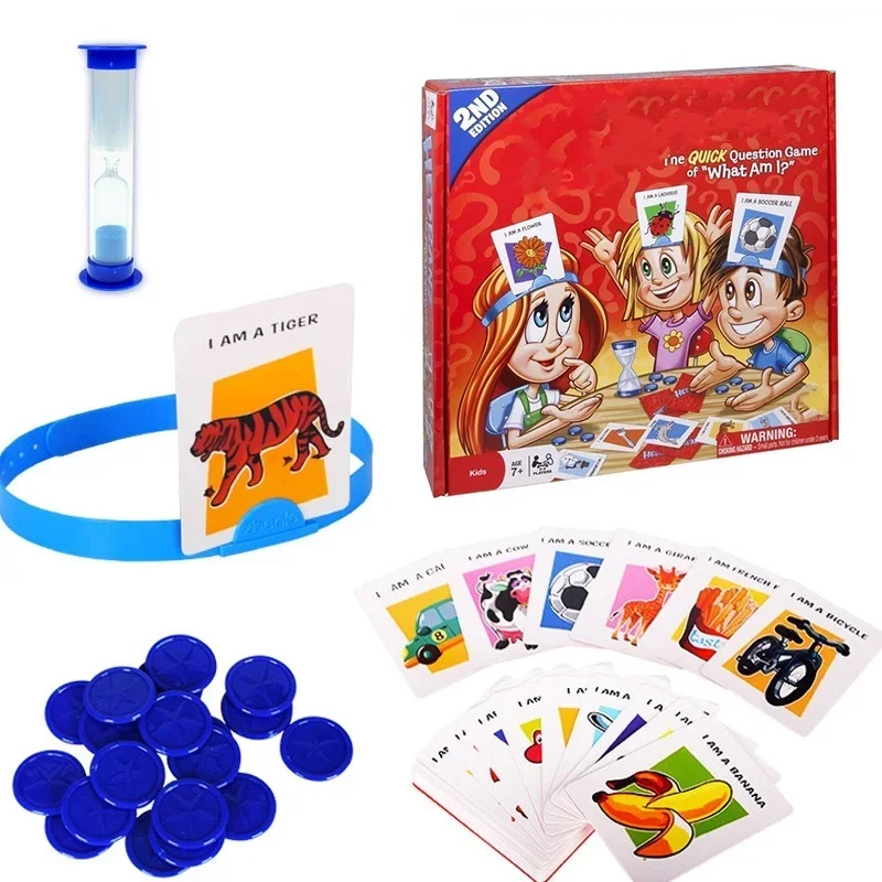 Kids Funny Cards Board Games Toys Guess Who I Am Game Family Party Parent-Child Interactive Educational Board Gifts thumbnail 2