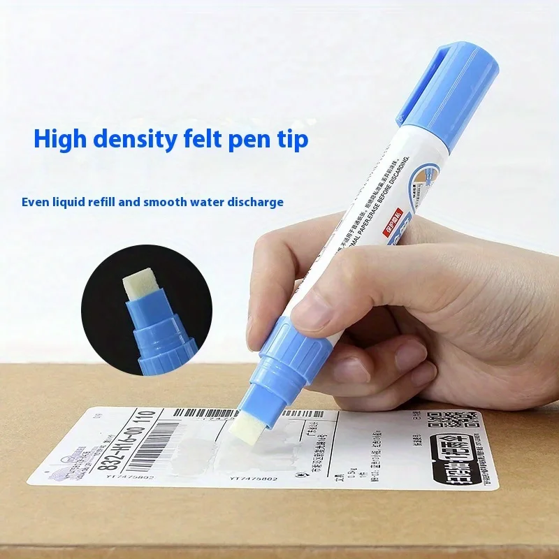 2-Pack Thermal Paper Correction Fluid Express Applicator Privacy Text Quick-Drying Masking Fluid Correction Tool Traceless Eraser Pen for Use on Express Shipping Labels, Phone Bills, and Account Clearing Tool