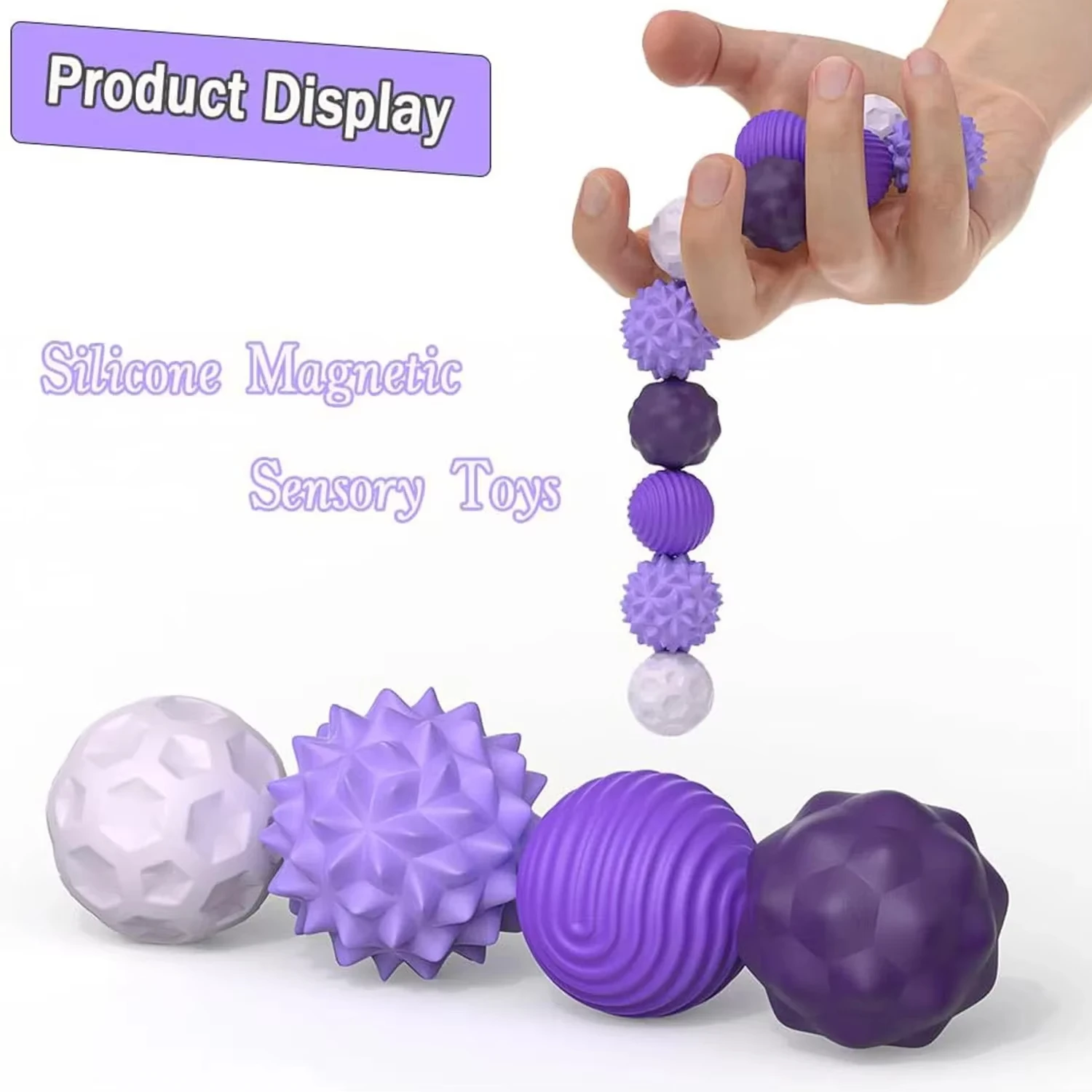 4/8pcs Magnetic Toy EDC Anti Stress Relief Toys Fidgeting Antistress Anxiety Sensory Toy Magnet balls for Adult Kids Autism ADHD thumbnail 4