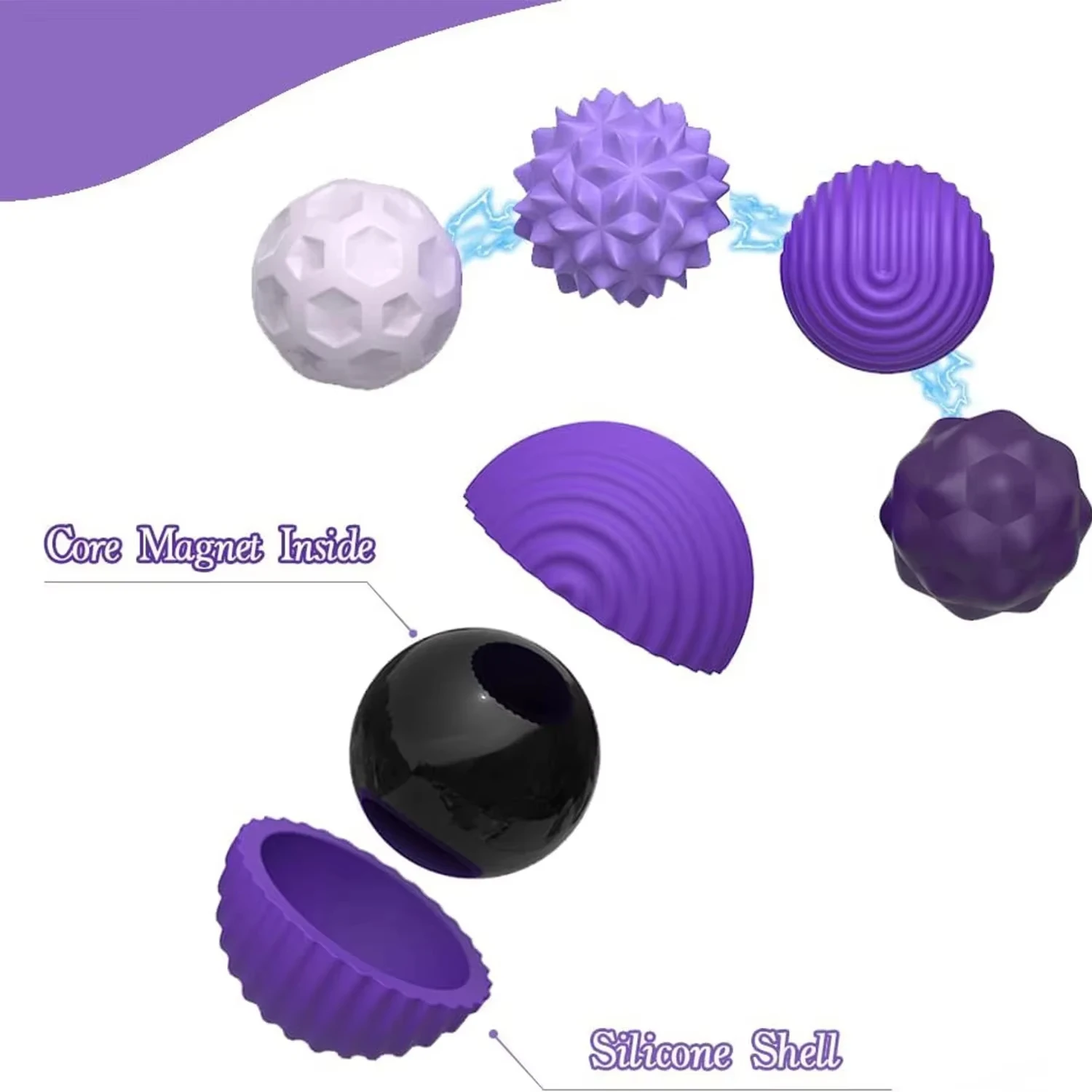4/8pcs Magnetic Toy EDC Anti Stress Relief Toys Fidgeting Antistress Anxiety Sensory Toy Magnet balls for Adult Kids Autism ADHD thumbnail 5