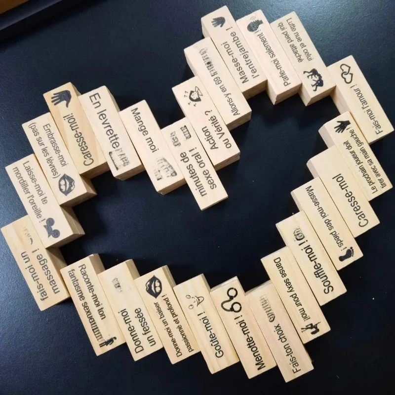 48Pcs Wooden Sex Block Tumbling Tower Stacking GamesGame For Adults Sex Toys Valentine For Couples Erotica Party SM Block thumbnail 2