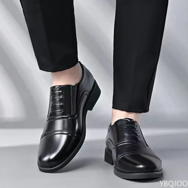 Large Size Fashionable Men's Daily Comfortable Business Office Formal Shoes Low Cut Round Toe Multifunctional Men's Wedding Shoe thumbnail 2