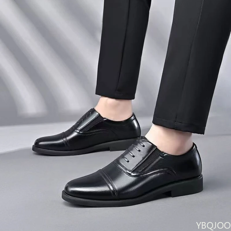 Large Size Fashionable Men's Daily Comfortable Business Office Formal Shoes Low Cut Round Toe Multifunctional Men's Wedding Shoe thumbnail 4
