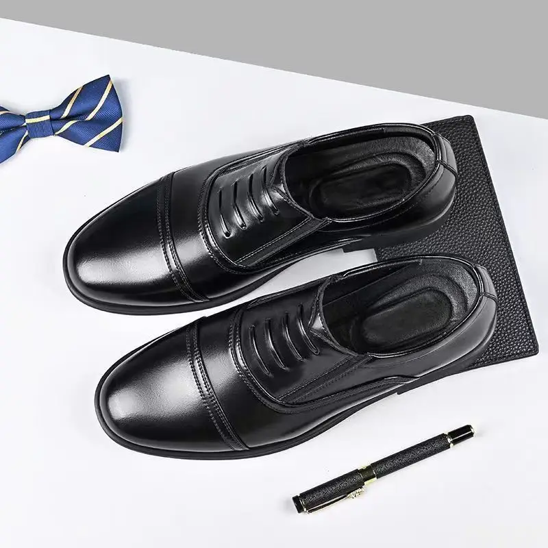 Large Size Fashionable Men's Daily Comfortable Business Office Formal Shoes Low Cut Round Toe Multifunctional Men's Wedding Shoe thumbnail 5