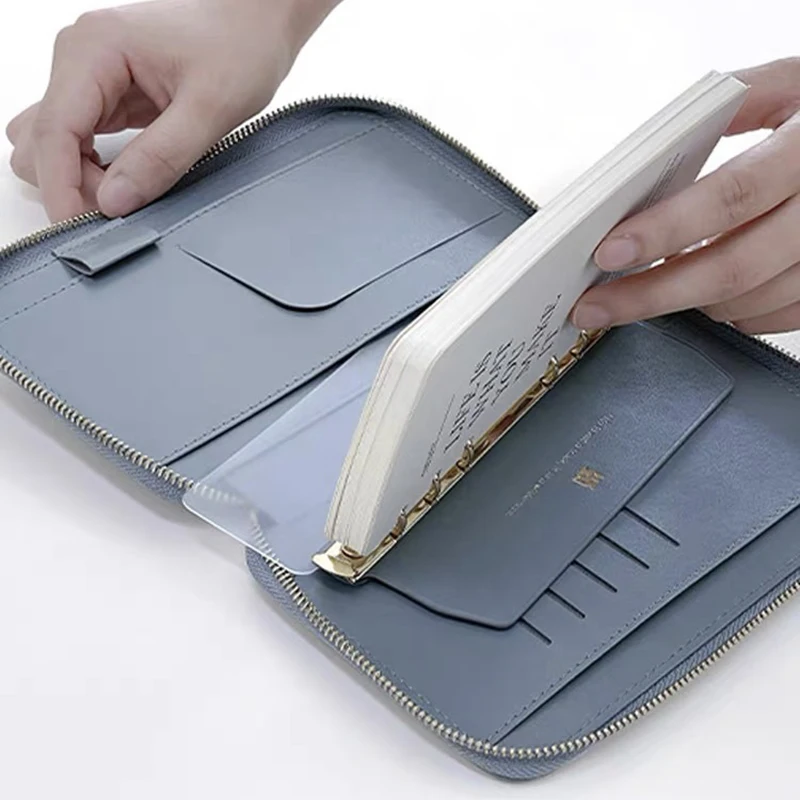 A5 A6 A7 A8 Ring Binder buckle Metal binder 6 holes Clip File Folder shell Notebook Side insertion Loose leaf book board Planner thumbnail 5