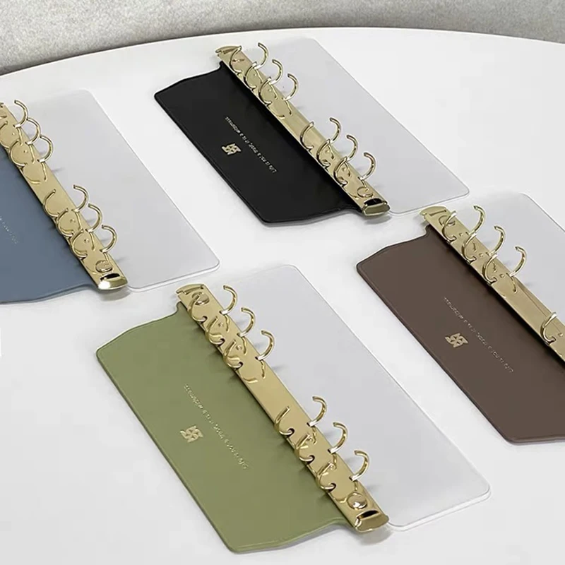 A5 A6 A7 A8 Ring Binder buckle Metal binder 6 holes Clip File Folder shell Notebook Side insertion Loose leaf book board Planner thumbnail 4