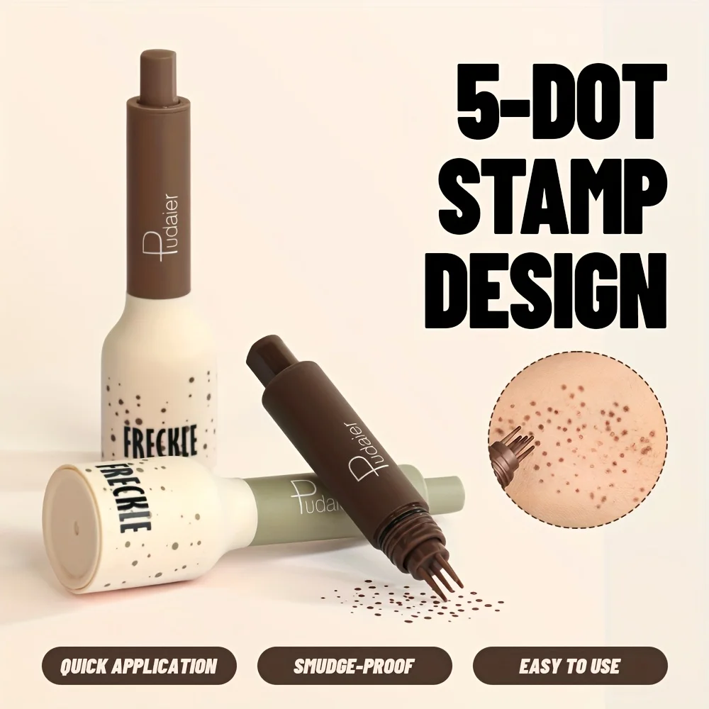 Natural Nude Makeup Fake Freckles Pen Waterproof Long Lasting Light Coverage Freckle Stamp for Women thumbnail 4