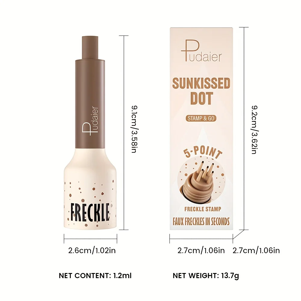 Natural Nude Makeup Fake Freckles Pen Waterproof Long Lasting Light Coverage Freckle Stamp for Women thumbnail 6