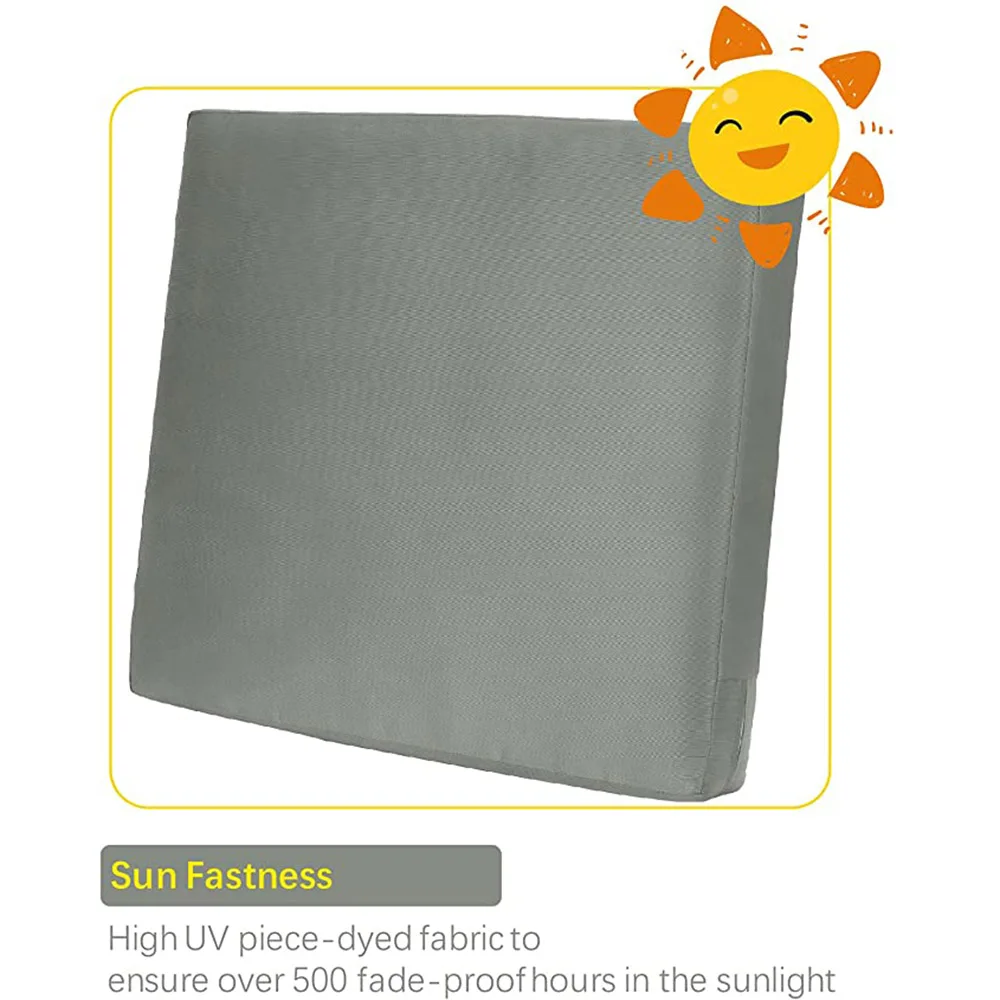 10-Size Patio Chair Cushion Covers - Windproof Water-Resistant, Replacement Slipcovers