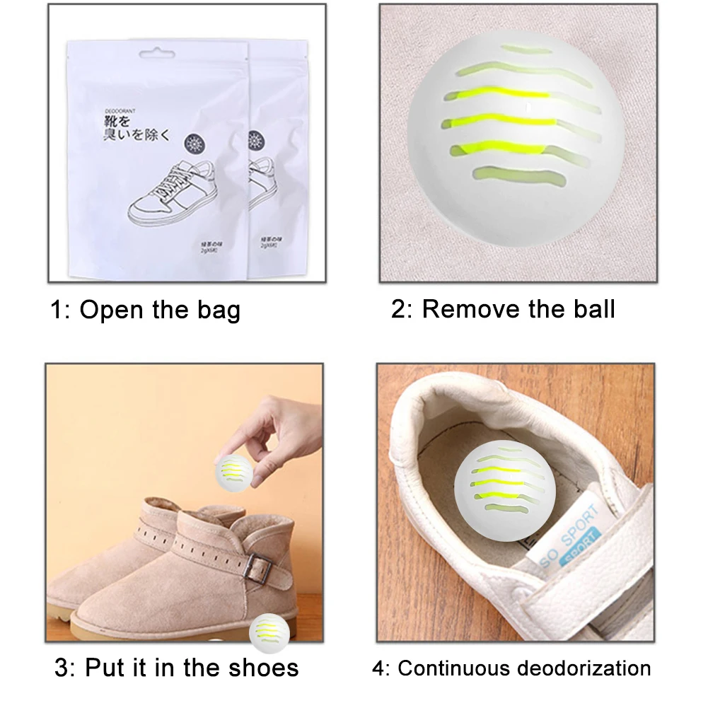 6-60PC Deodorant Ball Jasmine Scent Fresheners Footwear Shoe Closet Toilet Deodorization Long-lasting Aromatic For Shoe thumbnail 6