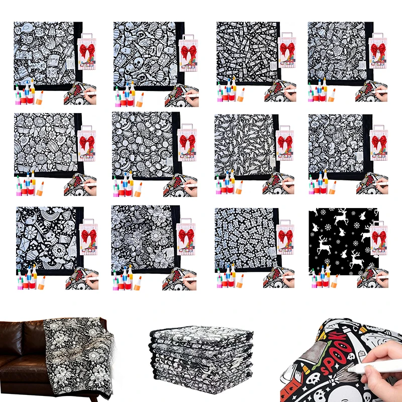 DIY Washable Color Fleece Blanket, Soft Throw Art Project for Kids and Adults