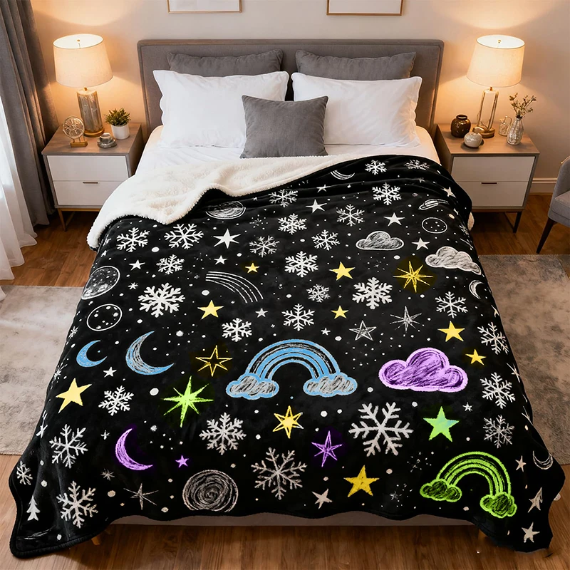 DIY Washable Color Fleece Blanket, Soft Throw Art Project for Kids and Adults thumbnail 2
