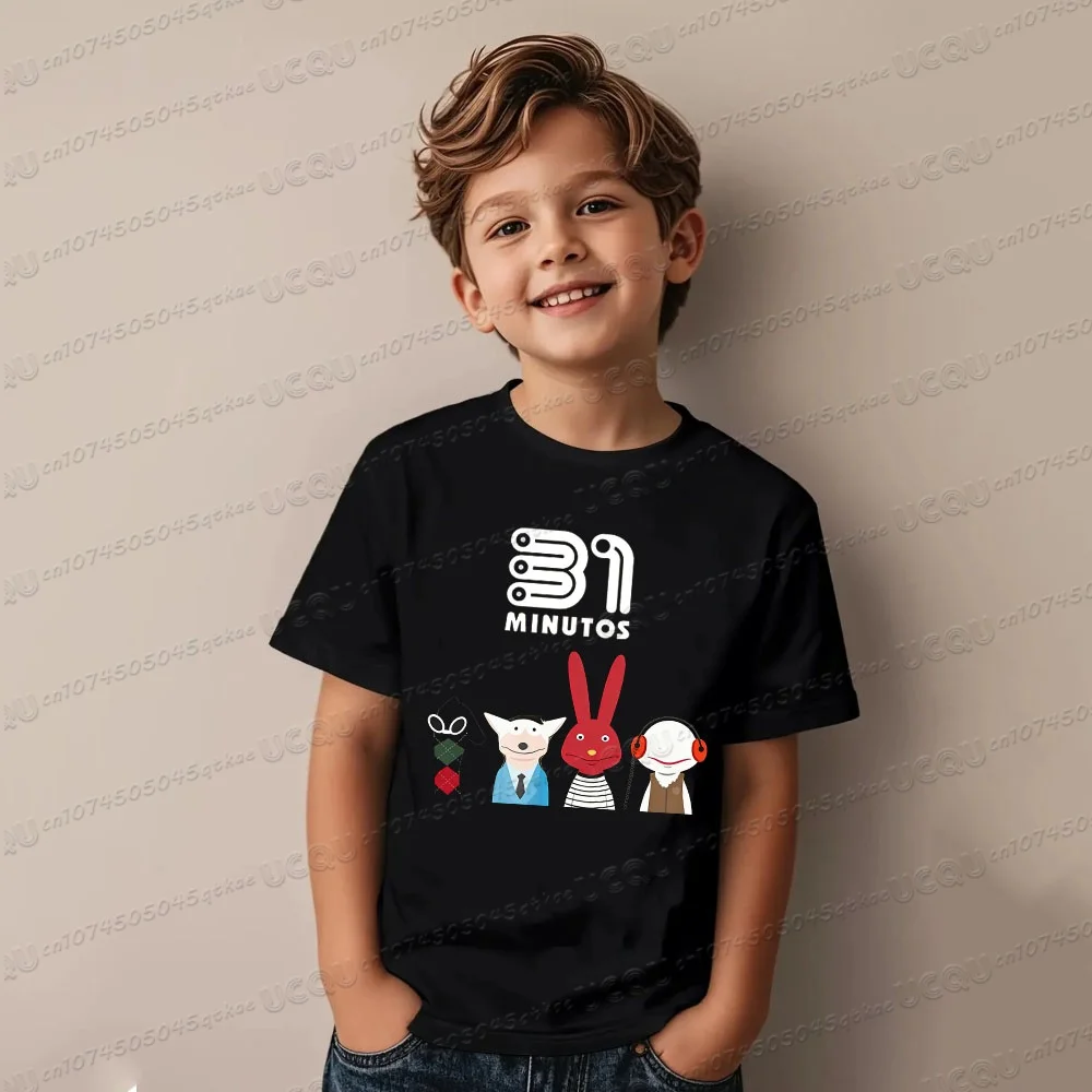 News Program "31 Minutos" Children's Satirical Cartoon Kid Adult Puppet Graphic Printed T-Shirt Parent-Child T-Shirt thumbnail 3