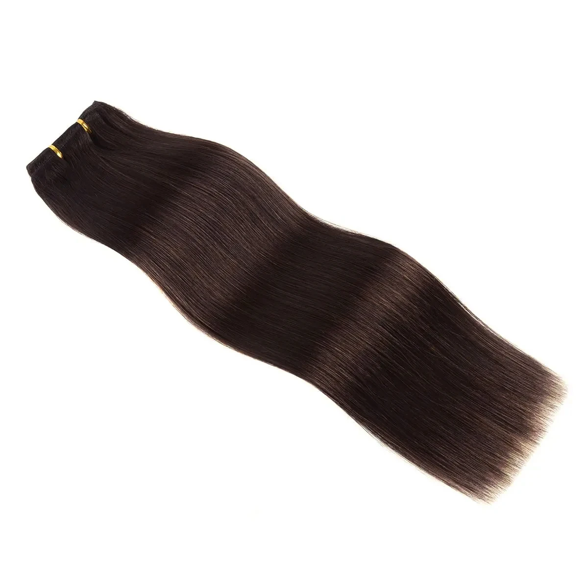 Clip In Hair Extensions Straight Human Hair Dark Brown Clip In Extensions Real Human Hair Extensions 8Pcs Clip Ins With 18 Clips thumbnail 5