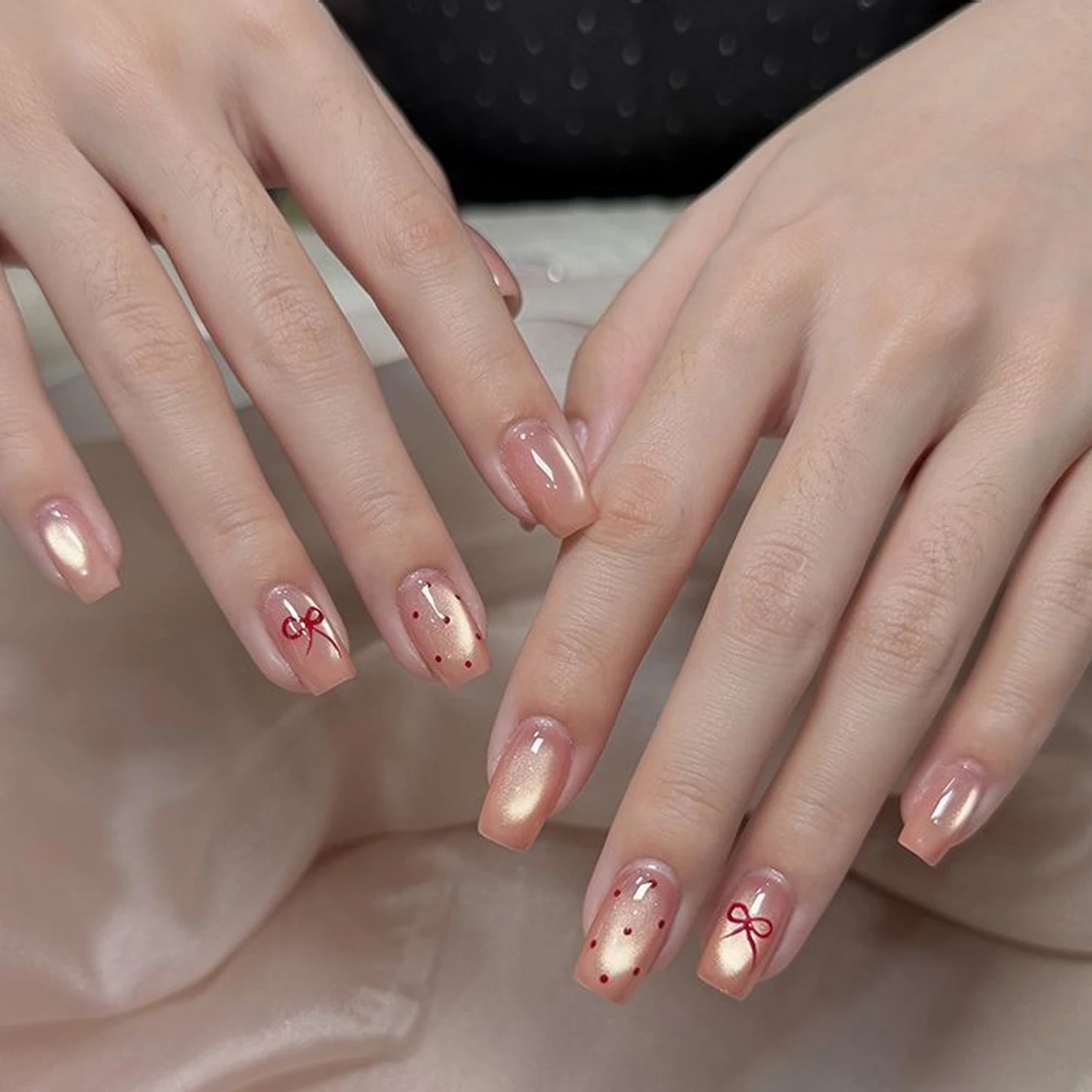 SHAKA 1-9pcs Pure Desire Pink Series Moonlight Ballet Cat Eye Gel Nail Polish Naked Pink Whitening Gold Glass Bead Nail Art thumbnail 2