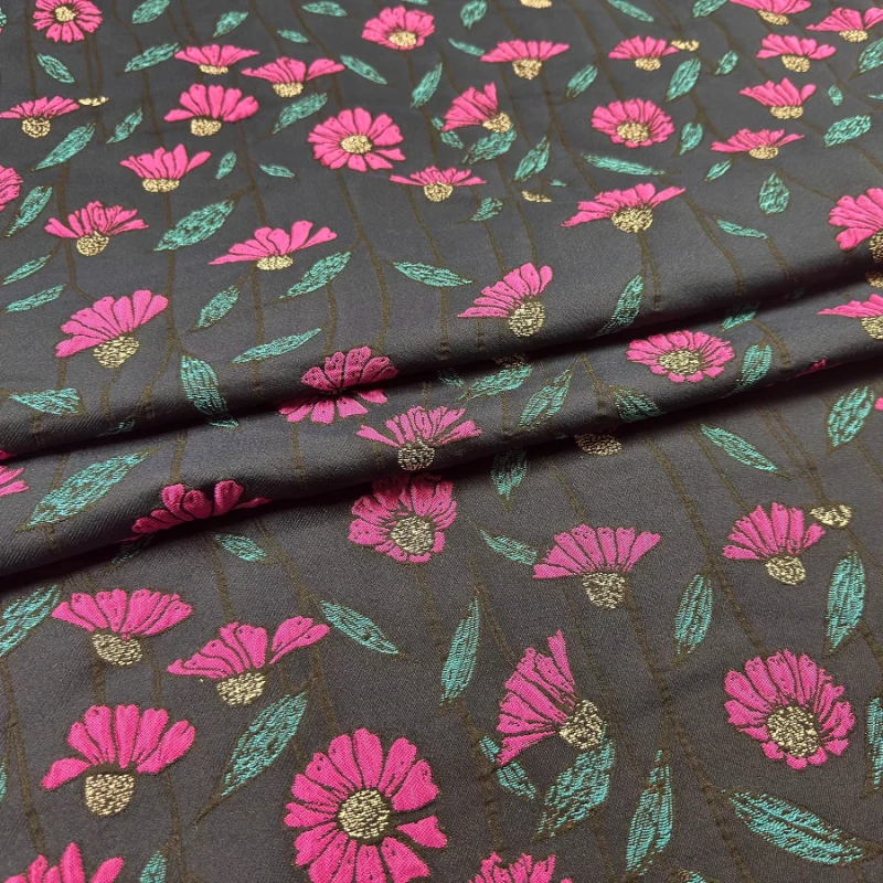 Vintage Jacquard Fabric Handmade Sewing DIY Home Textured Suit Dress Coat Set Home Decor Designer Decoration Crafts Materials thumbnail 5