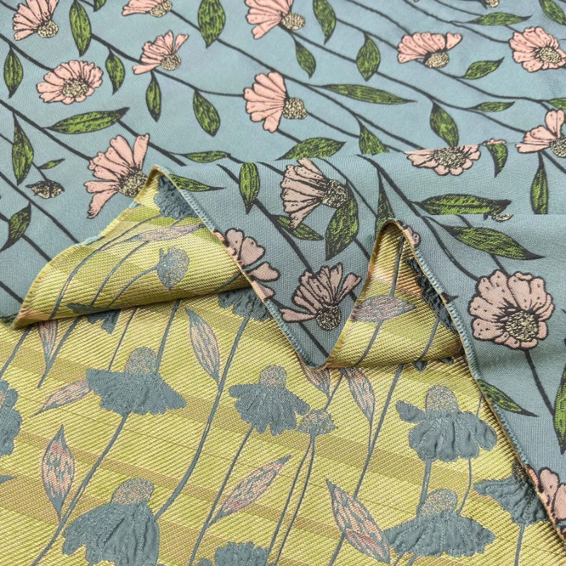 Vintage Jacquard Fabric Handmade Sewing DIY Home Textured Suit Dress Coat Set Home Decor Designer Decoration Crafts Materials thumbnail 2