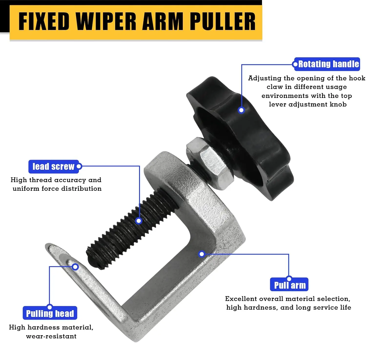 New Car Wiper Arm Removal Tool Heavy-Duty Battery Terminal Wiper Arm Puller for Windshield Repair and Automotive Maintenance thumbnail 4