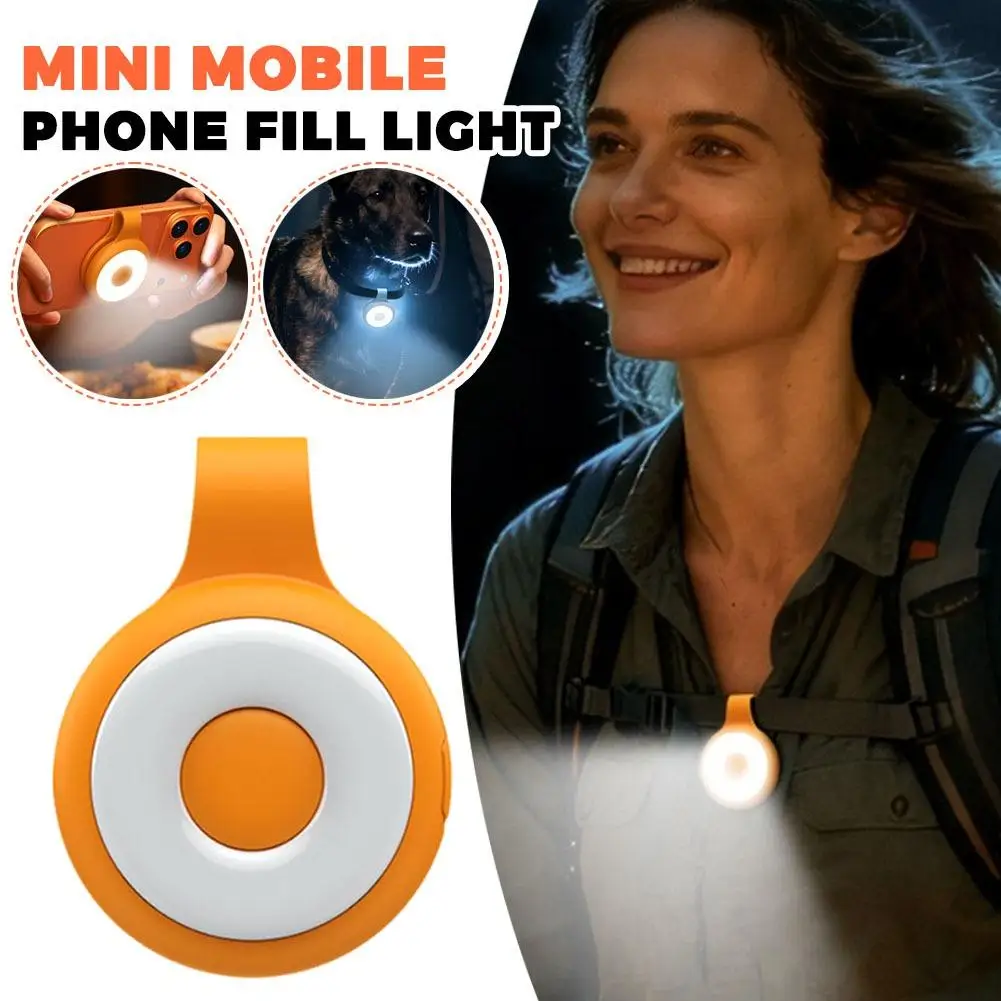 Magnetic Phone Selfie Fill Light Portable 5 Color Temperature USB Charge Rear Mirror Live Night Shooting Photography Light