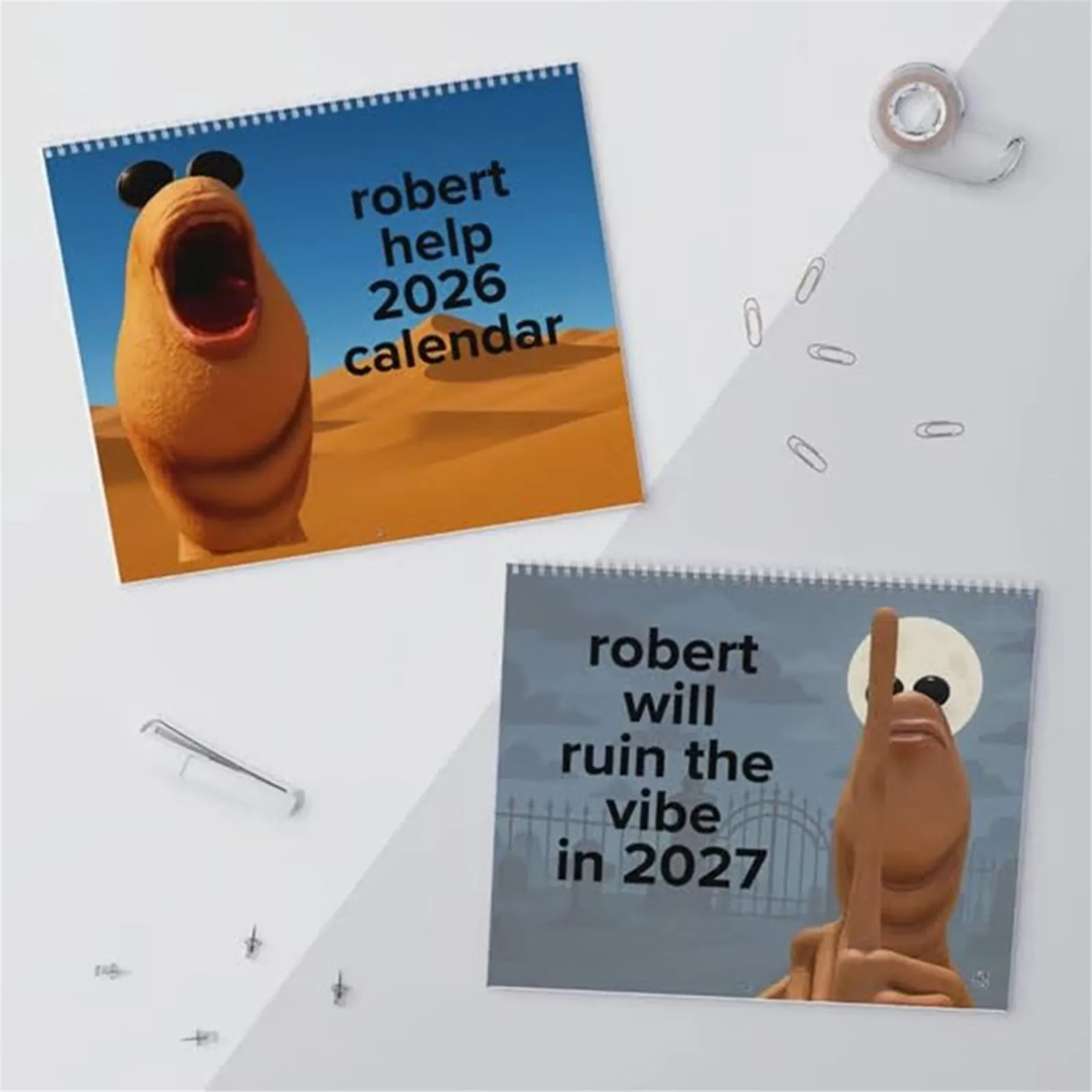 Marcus The Worm 2026 Wall Calendar Robert The Worm Funny Meme-Inspired Calendar Monthly Planner Calendars for Home Office School thumbnail 3