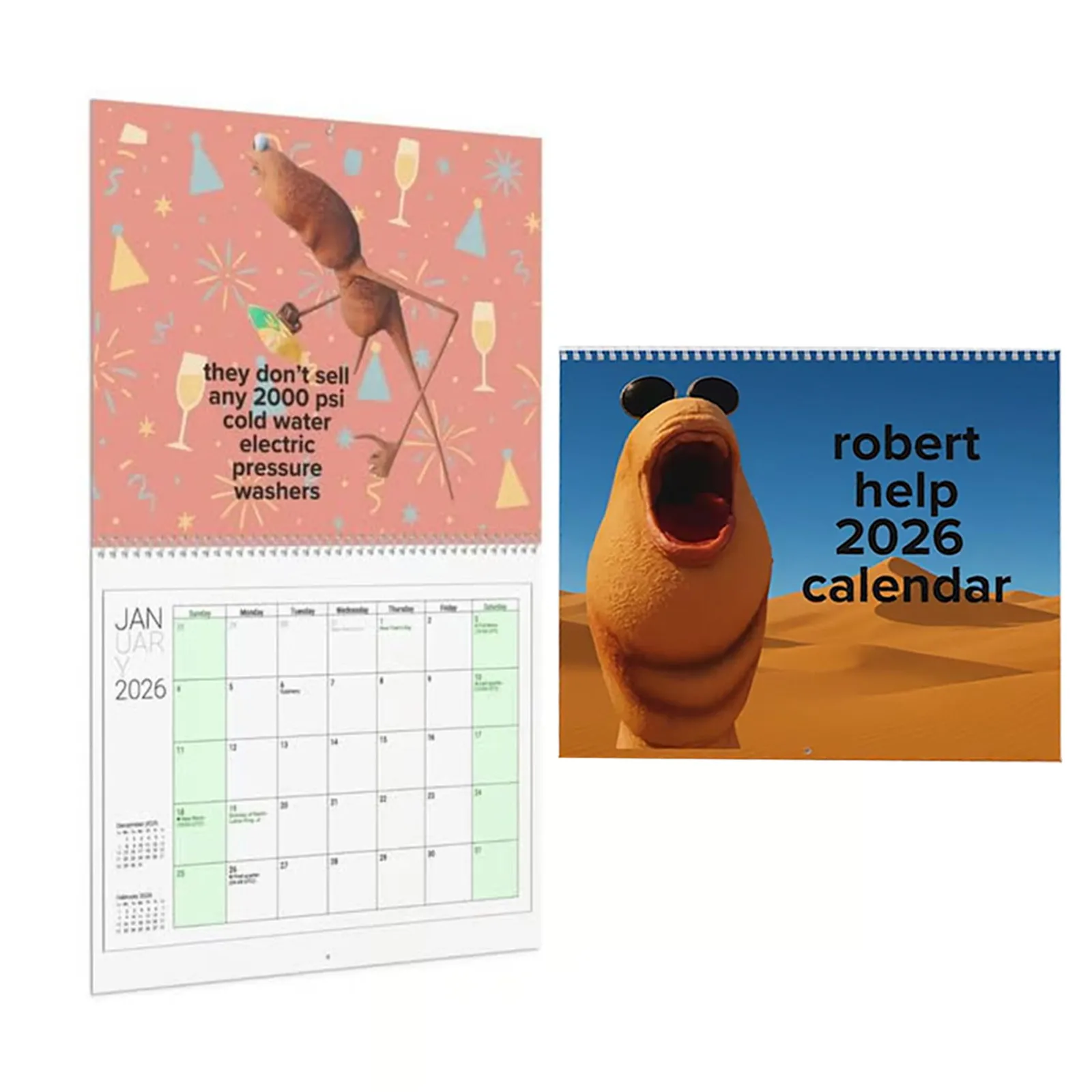 Marcus The Worm 2026 Wall Calendar Robert The Worm Funny Meme-Inspired Calendar Monthly Planner Calendars for Home Office School thumbnail 2
