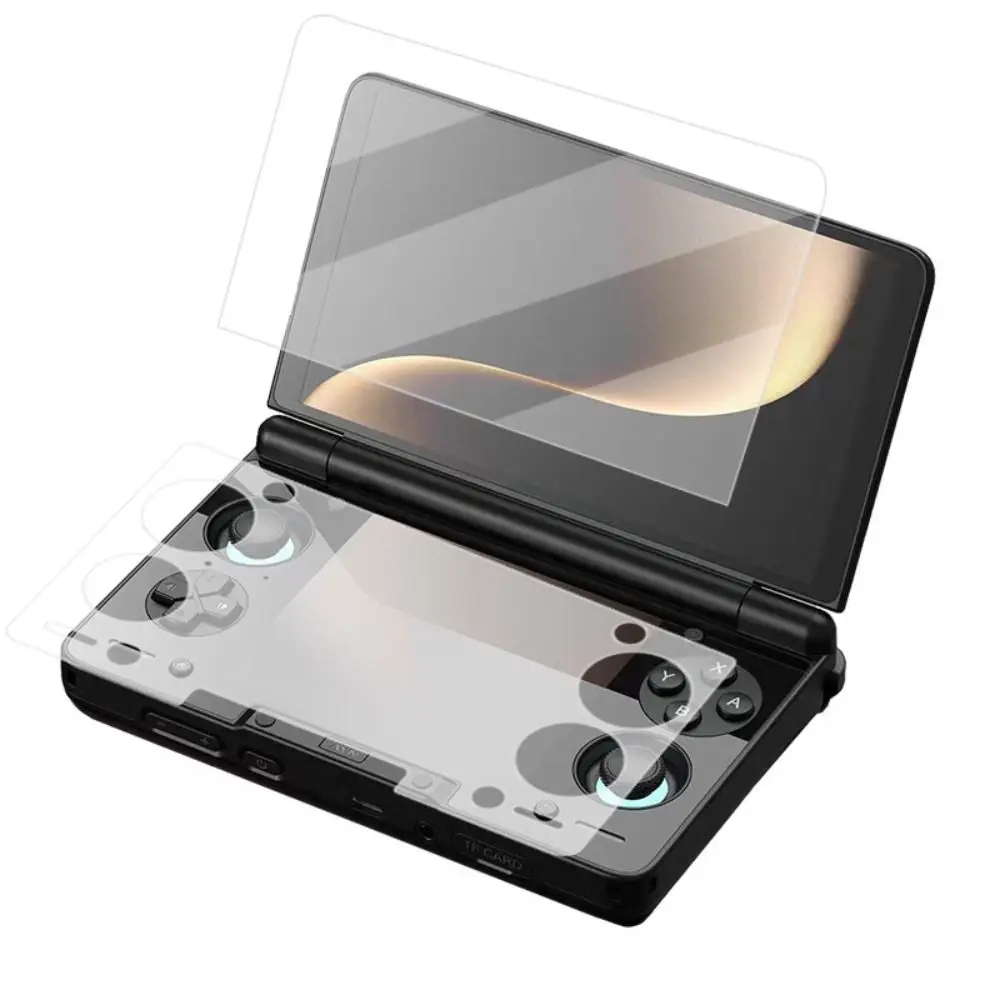 New HD Tempered Glass 9H Flip Dual Screen Screen Protector Anti Scratch Full Screen Protective Film for AYN THOR Game Console thumbnail 4