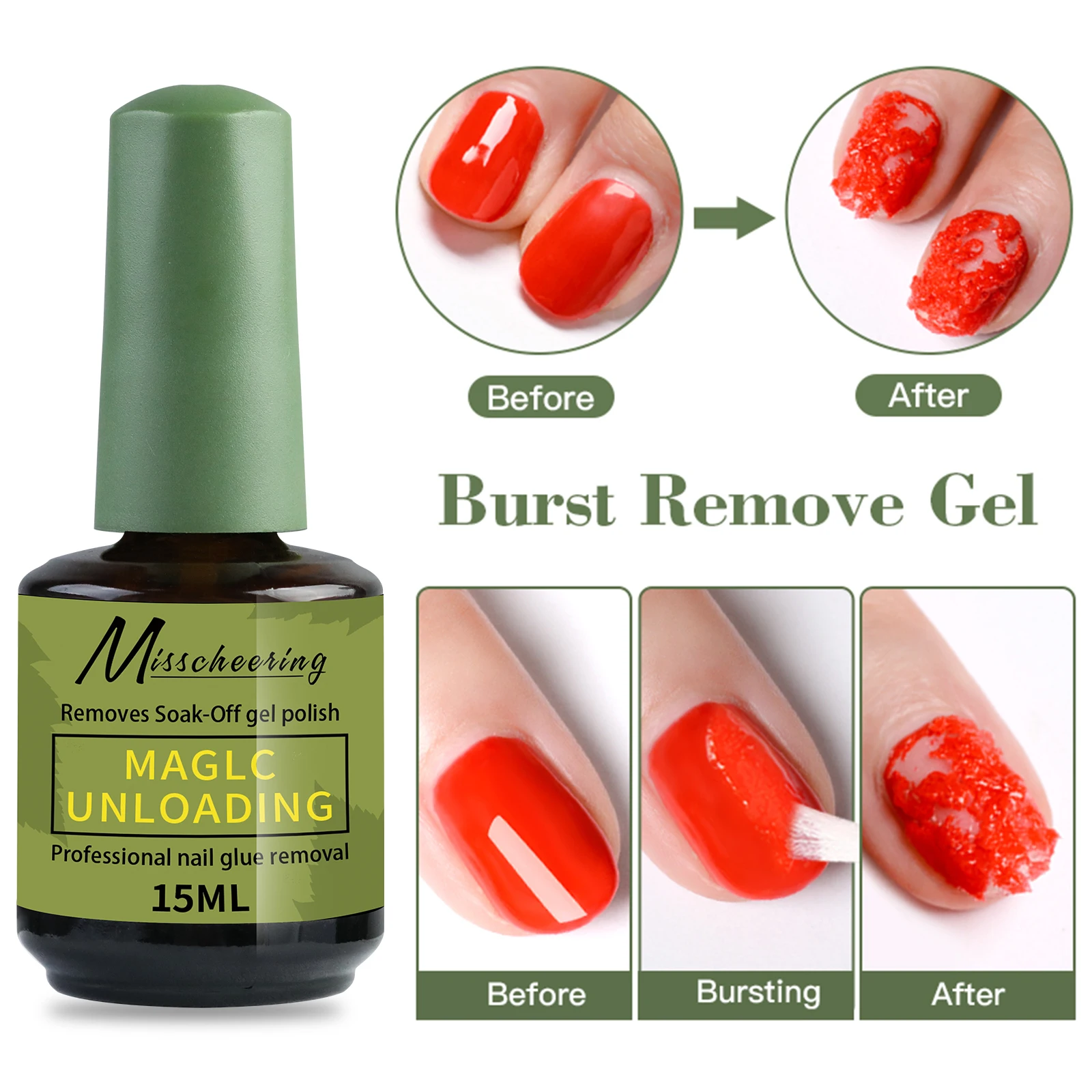 1/3Bottle 15ml Magic Fast Nail Gel Polish Remover Clean UV Soak Off Semi Permanent Varnish Nail Art Removal Tools Manicure thumbnail 5