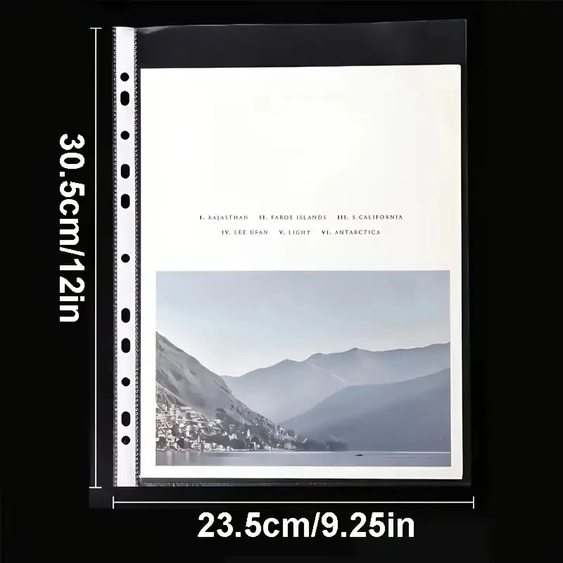 50 Heavy-Duty A4 Plastic File Folders with 11 Holes, Document Organizer, Compatible with 3-Ring Binders, Suitable for Office thumbnail 6