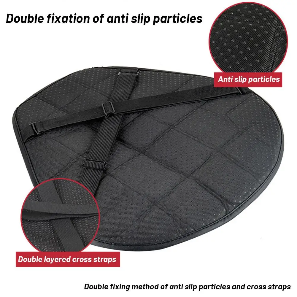 Black Motorcycles Seat Cover Cushion Relief Front Rider Driver Seat Cushion Universal for Motorbike Electric Bike Air Seat thumbnail 5