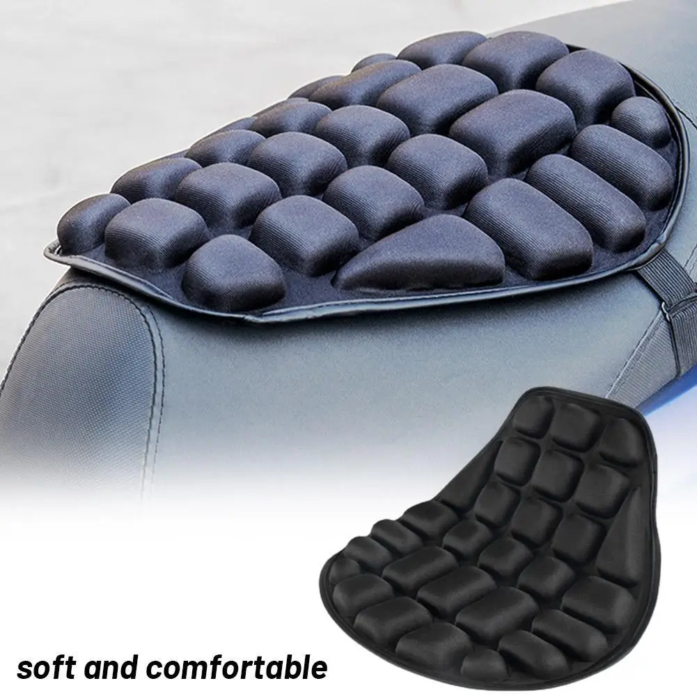 Black Motorcycles Seat Cover Cushion Relief Front Rider Driver Seat Cushion Universal for Motorbike Electric Bike Air Seat
