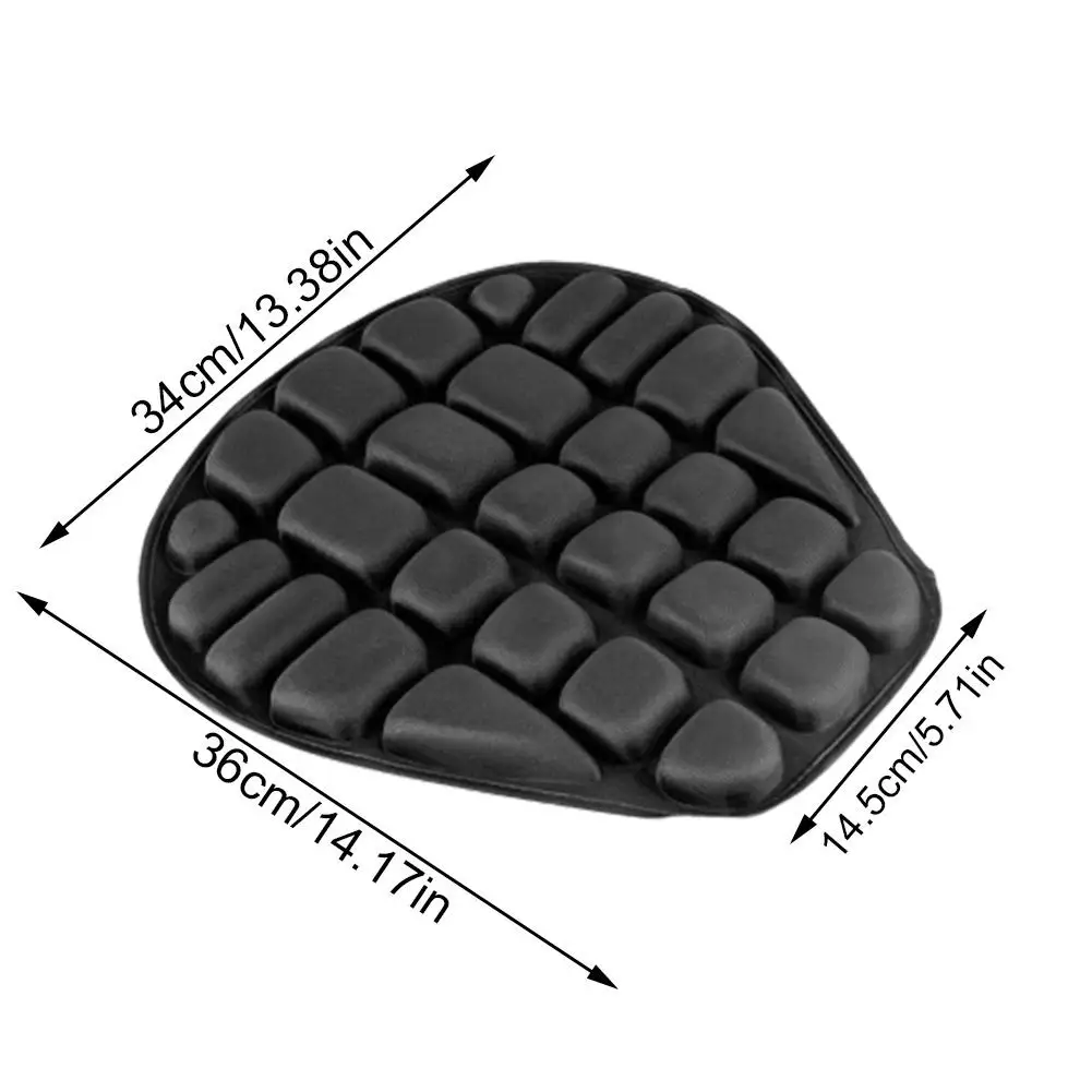 Black Motorcycles Seat Cover Cushion Relief Front Rider Driver Seat Cushion Universal for Motorbike Electric Bike Air Seat thumbnail 6